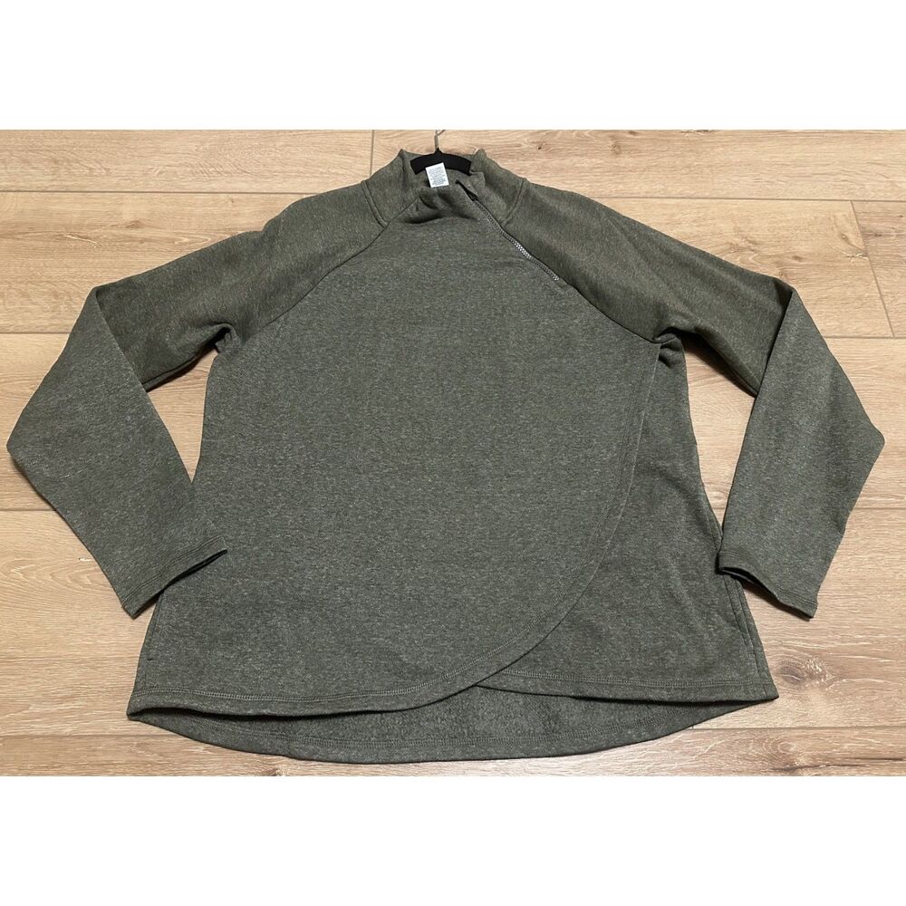 RBX Women's Wrap/Tulip Hem Sweatshirt Dark Green XL EUC!